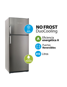Heladera Kohinoor No Frost Duocooling 413l Khda41d/8  Acero 2