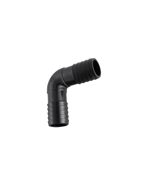 Espiga Doble Con Codo M 1/2" Negro