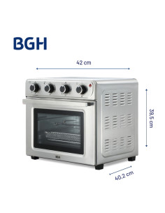 Horno Electrico Con Air Fryer 30 Litros Bgh Bhe30fx24t Inox 2