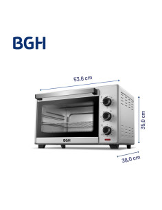 Horno Electrico Con Anafes 35 Litros Bgh Bhe35s22a