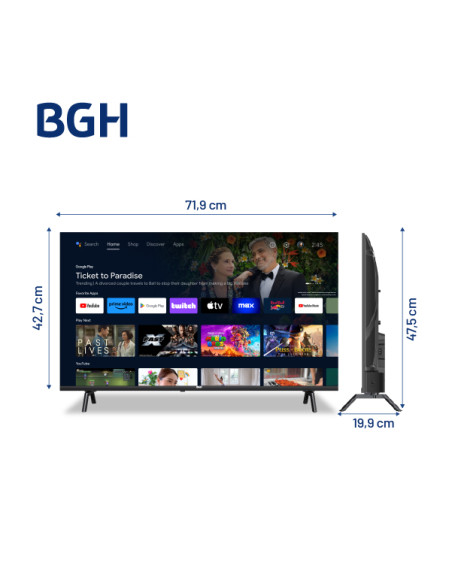 Televisor 32" Led Bgh B3225s5a Android