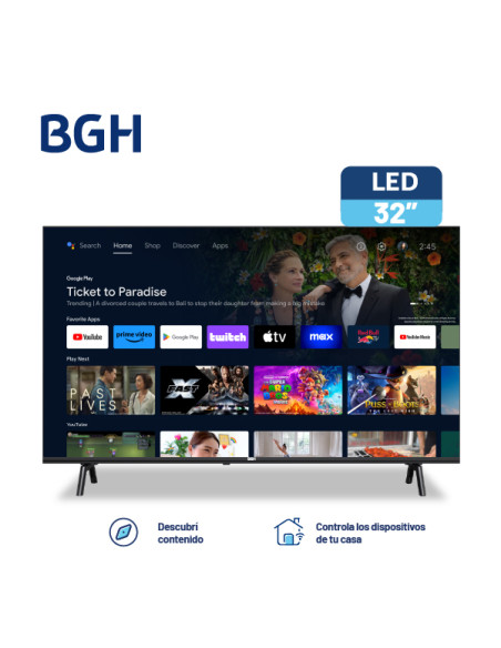 Televisor 32" Led Bgh B3225s5a Android