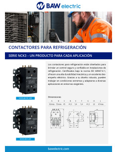 Contactor Para Refrigeracion Nck3 - In:40a - 2 Polos + Aux: 1na + 1nc 220v 2